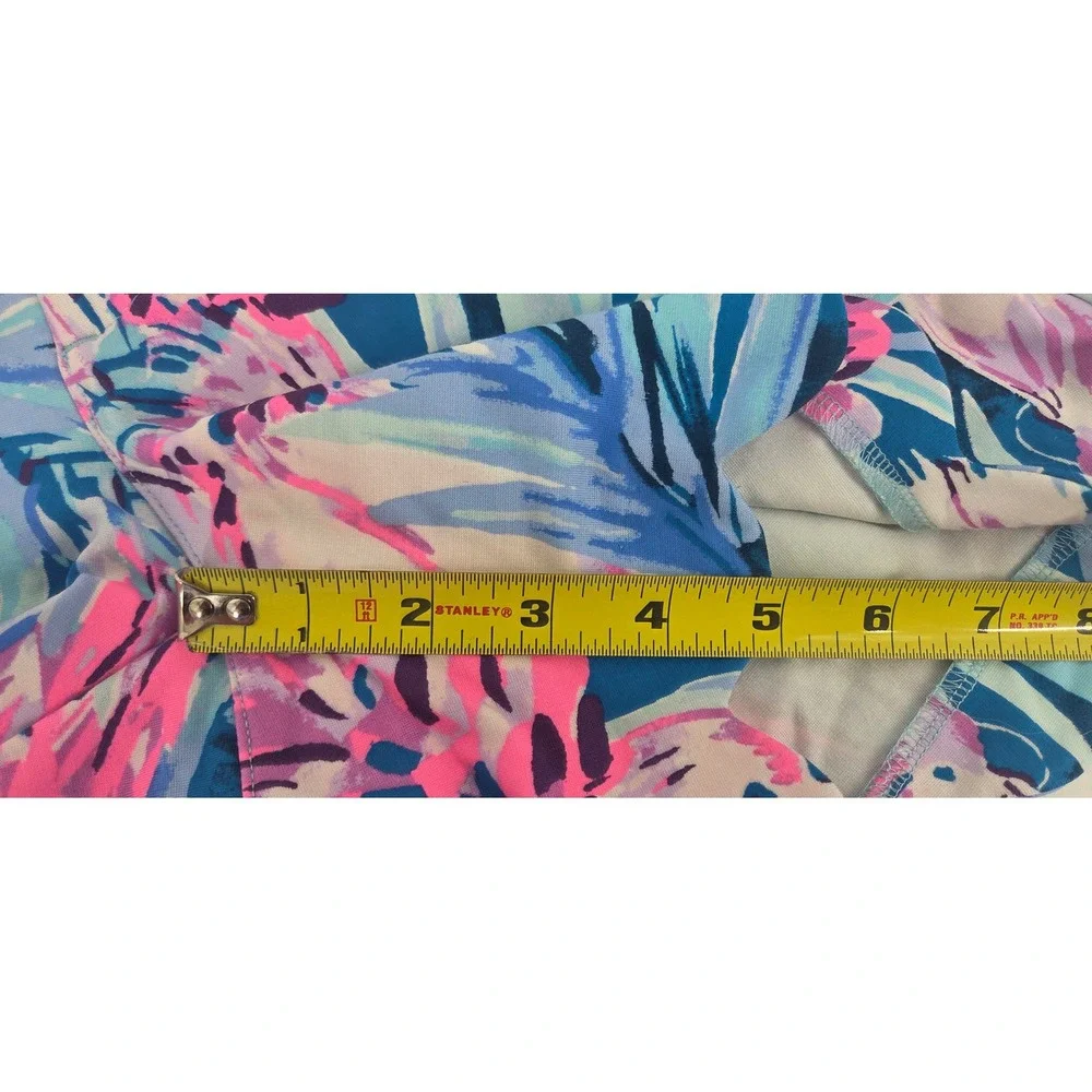 Lilly Pulitzer Women's Blue Pink Floral Scalloped Hem Shorts Size 00